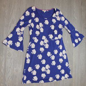 BODEN Periwinkle & White print LS Dress Size 8US